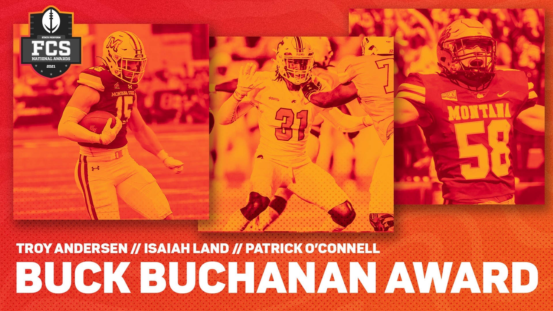 Andersen, Land, O’Connell Invited to Announcement of 2021 Buck Buchanan Award