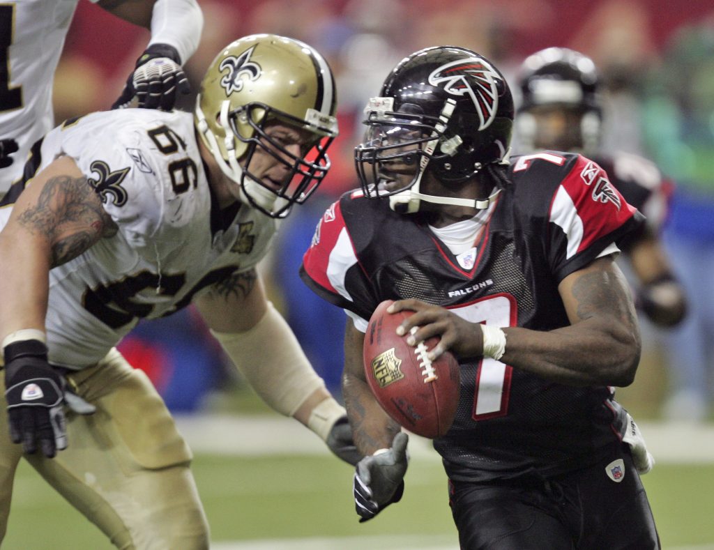 Michael Vick rushing against the Saints in 2006