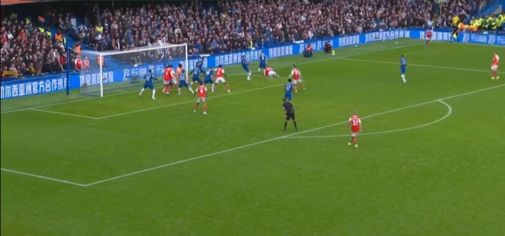 Arsenal Corner Goal at Chelsea