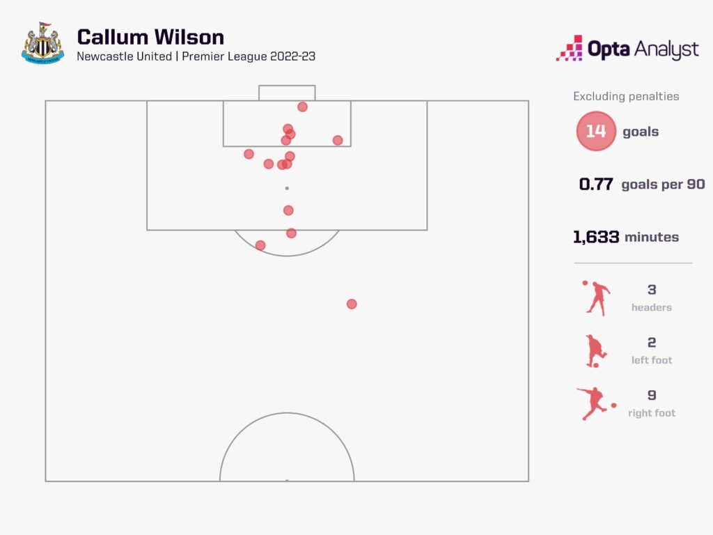 Callum Wilson goals graphic