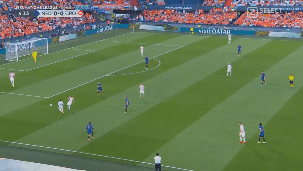 Screenshot from Croatia vs Netherlands in the UEFA Nations League