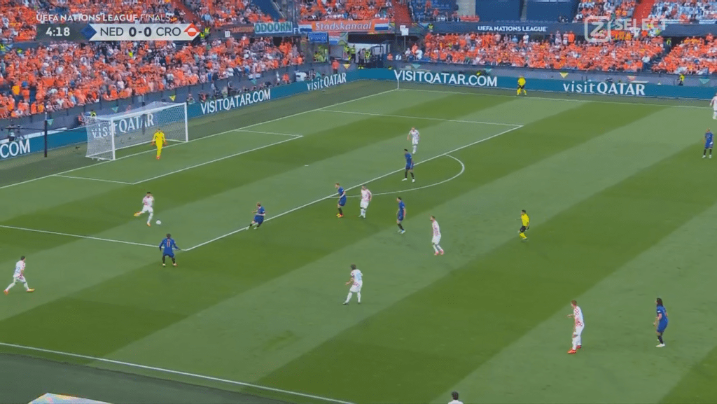 Screenshot from Croatia vs Netherlands in the UEFA Nations League