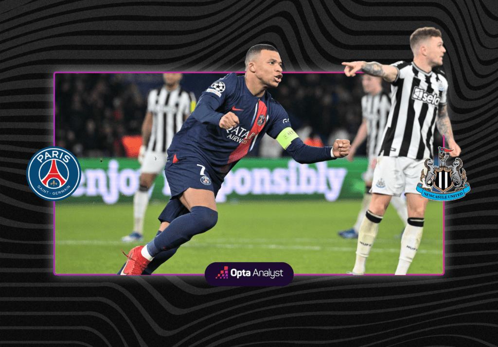 Paris Saint-Germain 1-1 Newcastle United: Stats