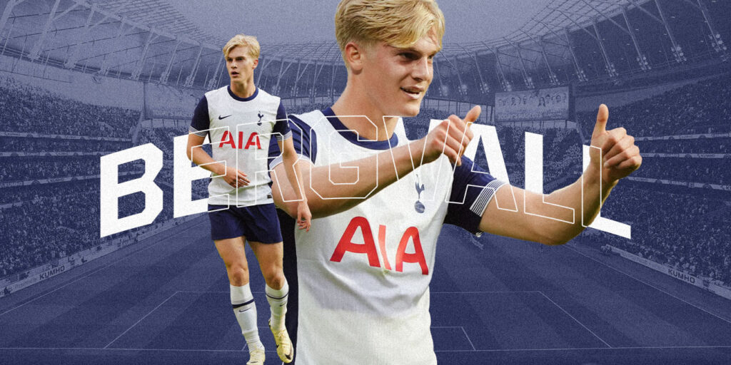 Lucas Bergvall in action for Tottenham